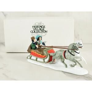Department 56 Sleighride 7" Heritage Village Collection 1986 Porcelain Figurine